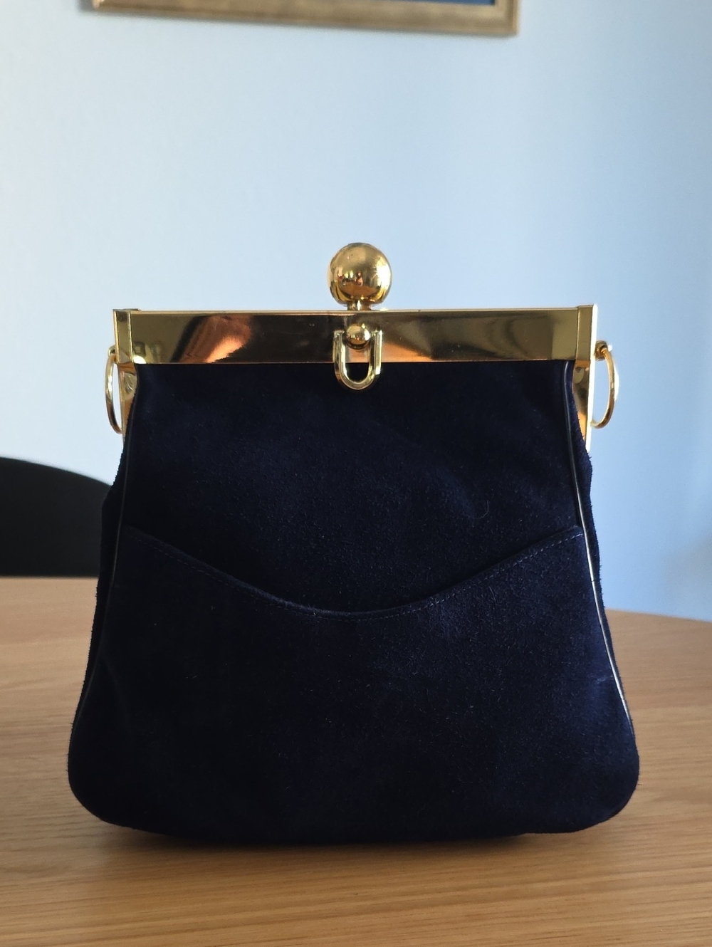 Triangle NYC vintage suede handbag